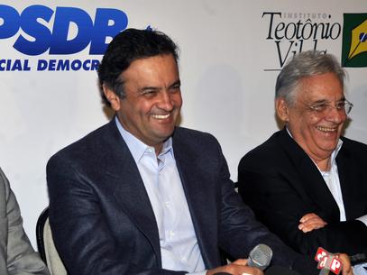 O neoliberal Aécio Neves com seu guru, FHC