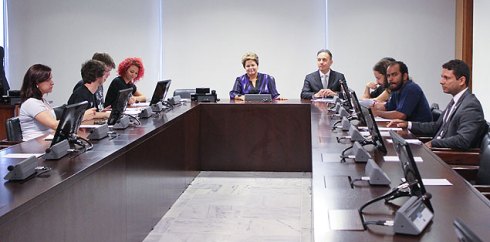 Dilma em reunião de hoje com o Movimento Passe Livre