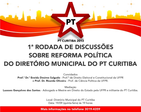 convite reforma política Diretório Municipal