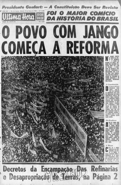 Resultado de imagem para panfleto do comício da central do brasil